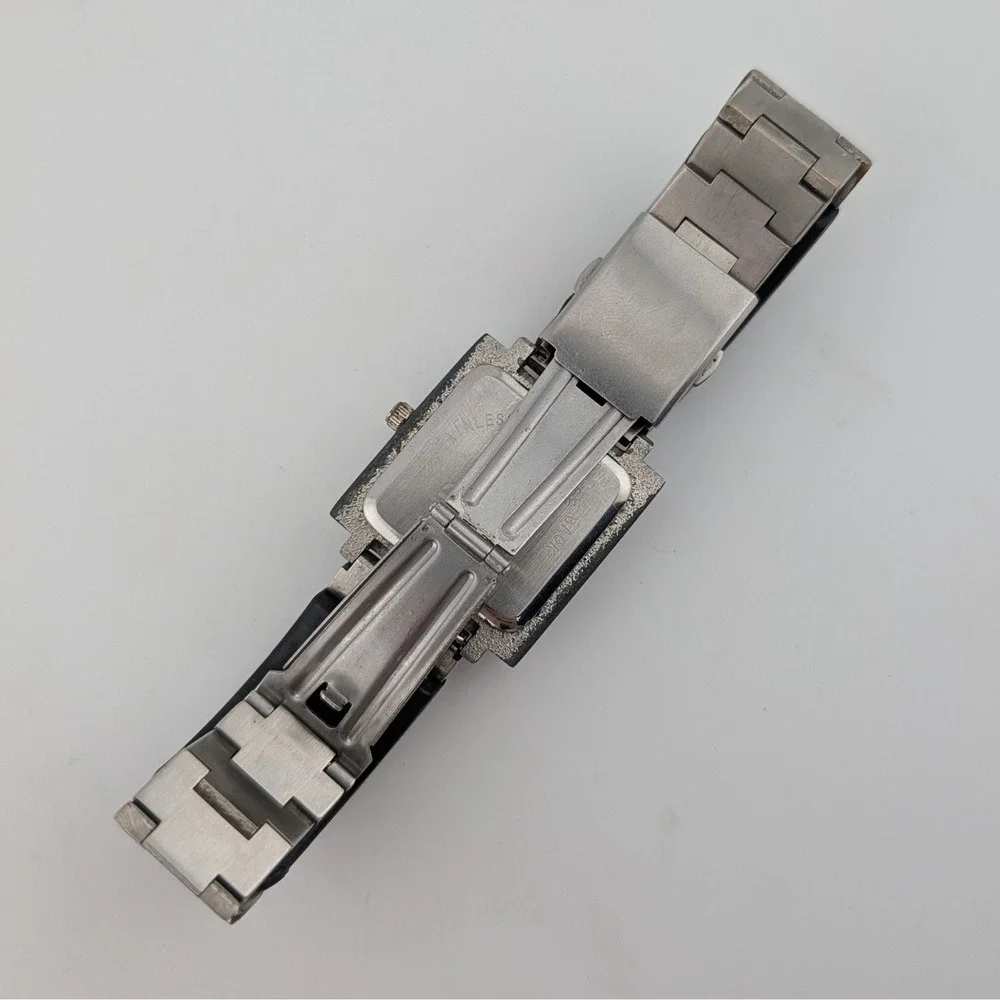 SPACE Y2K Industrial Cyberpunk Cage Dial Chunky Statement Watch 32mm 7.25